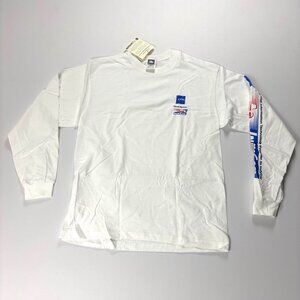 Vintage EDS Indy Car Long Sleeve Shirt White Sz M Deadstock Racing Tech IT NWT